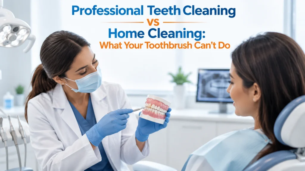 Professional Teeth Cleaning vs Home Cleaning: What Your Toothbrush Can’t Do